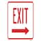 Signmission Enter- Exit Signs-Exit With Right Arrow Sign, Heavy-Gauge Aluminum, 12" H, 18" L, A-1218-25181 A-1218-25181 - alternate 1